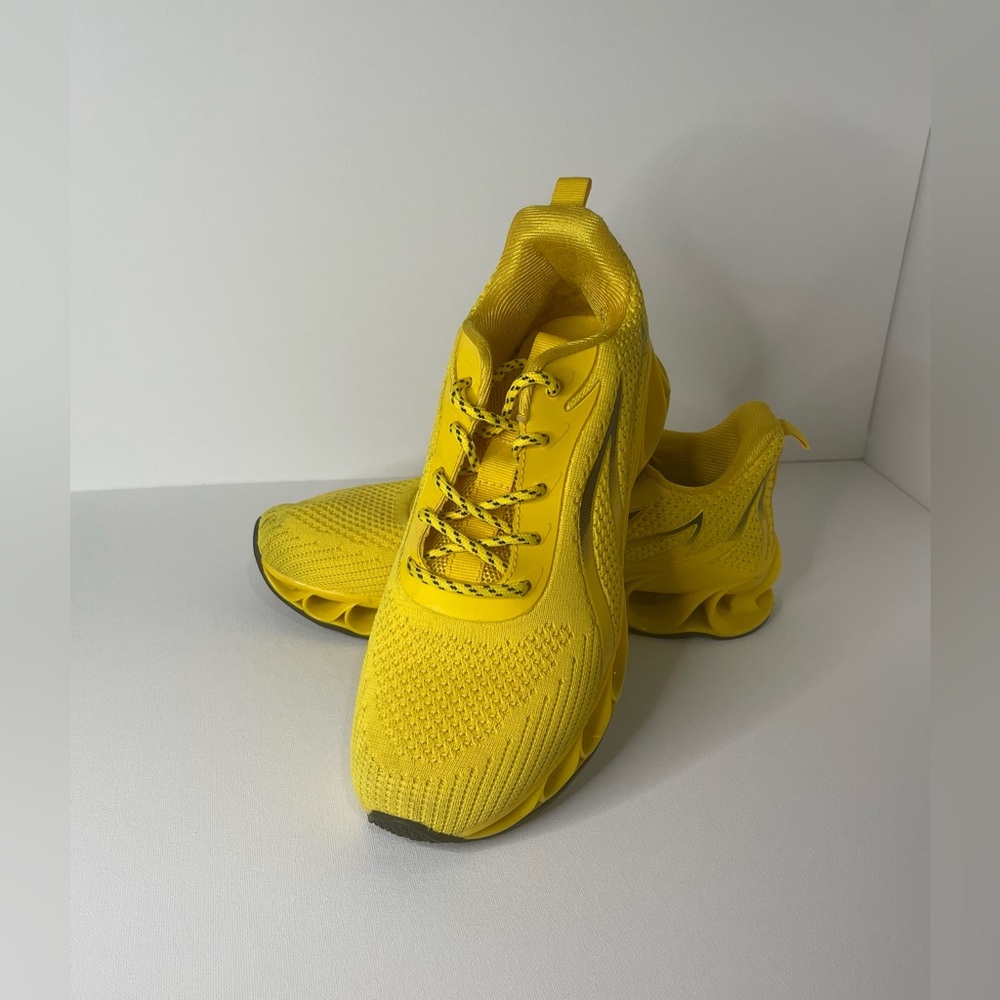 Shein Yellow with Black Flames Athletic Sneakers